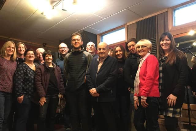 Skylarks Community Choir who have helped to record a charity song wriiten by John Holt, of Penwortham, for Alzheimer's Society