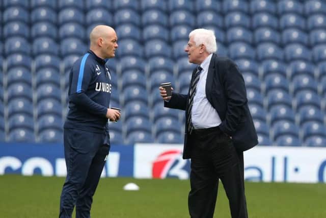 Alex Neil with Peter Ridsdale before the 4-1 defeat to West Bromwich Albion