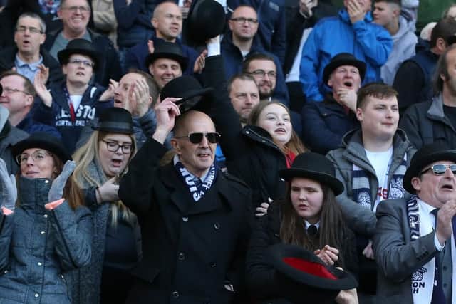 PNE fans on Gentry Day at the Hawthorns