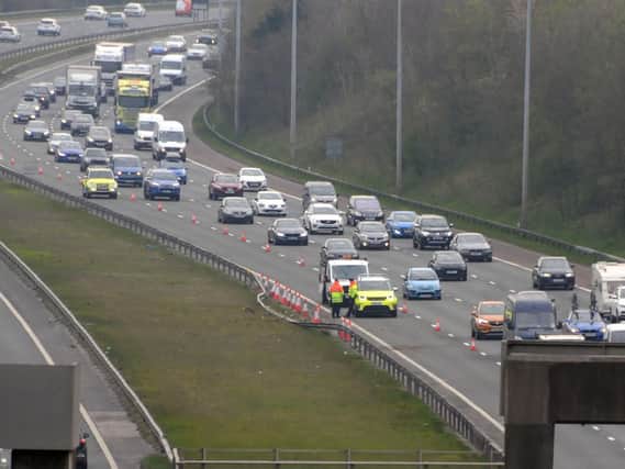 Lanes 3 and 4 of the northbound M6 at junction 31A (Ribbleton) were closed after a collision at around 9.10am on Monday, April 15.