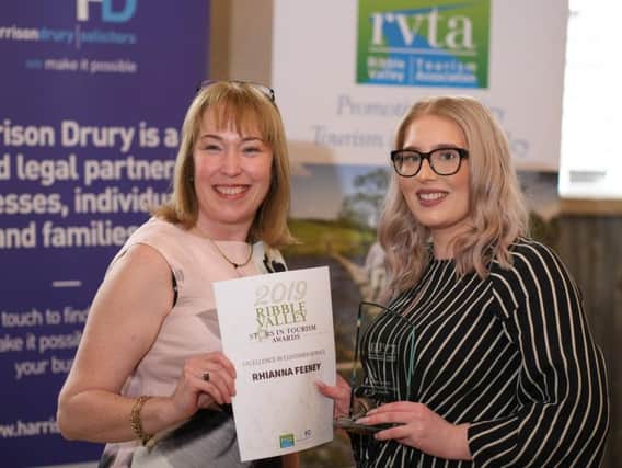 Amanda Dowson, chair of the Ribble Valley Tourism Association and Rhianna Feeney, senior receptionist at Stanley House
Photo by Martin Bostock