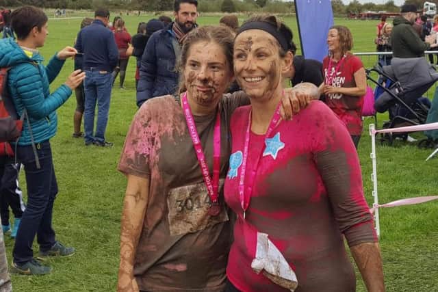 Debi Griffin with her daughter Charlotte Griffin at Pretty Muddy last year