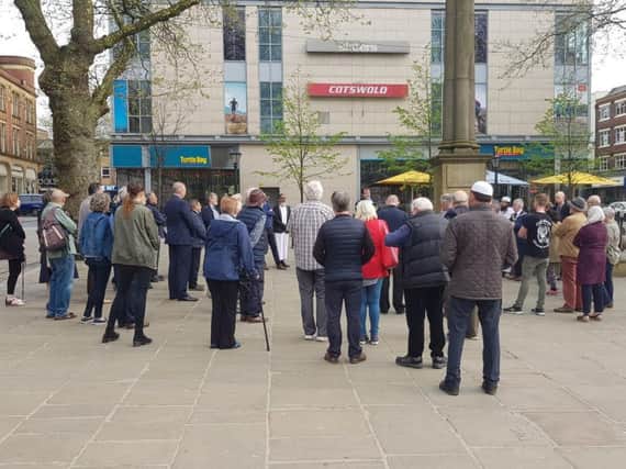 More than 50 people gathered at Preston Flag Market for the vigil to remember those killed in the Sri Lankan terrorist attacks.