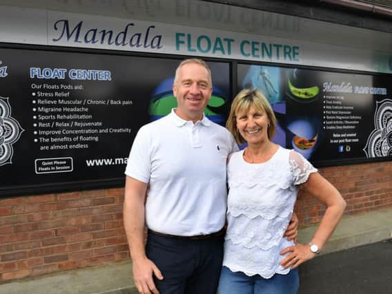 Paul and Tina Burrows who have taken over the Mandala Float Centre in Broughton