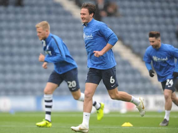 Ben Davies in the warm-up ahead of PNE's clash with Sheffield Wednesday