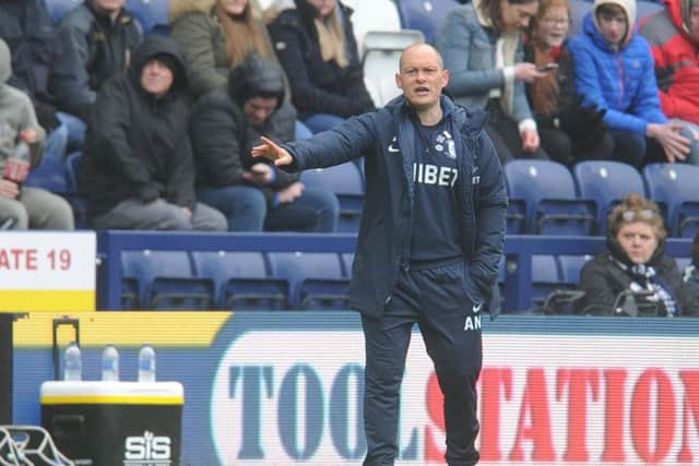 Alex Neil on the touchline at Deepdale