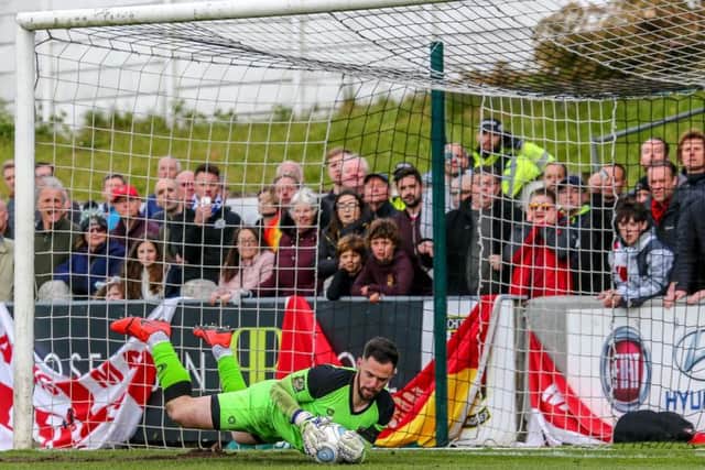One of Urwin's penalty stops.
Photo credit: Stefan Willoughby.