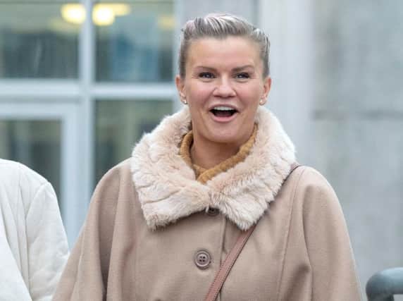Former Atomic Kitten singer Kerry Katona who is due to appear at Brighton Magistrates' Court where she is charged with failing to send a child to school.