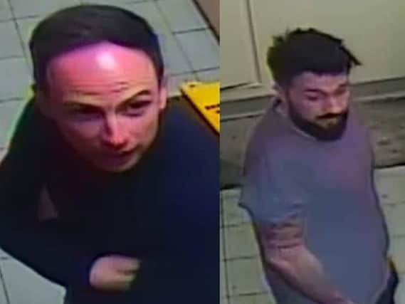 Police have appealed for help identifying these two men in connection with the assault in Penwortham.