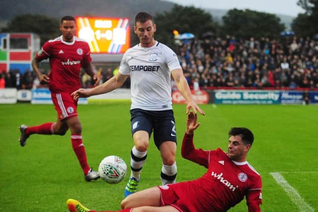 Marnick Vermijl in action for Preston against Accrington Stanley - one of four appearances under Alex Neil