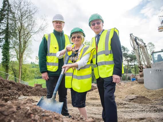 The official ground breaking at the new retirement complex on the former Pines Hotel site in Chorley