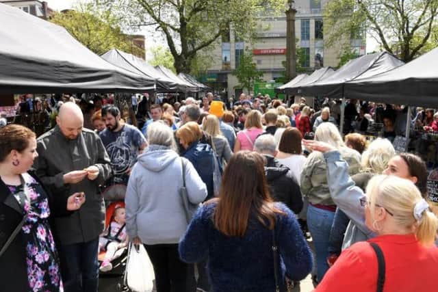 The first Makers Market on Preston's Flag Market