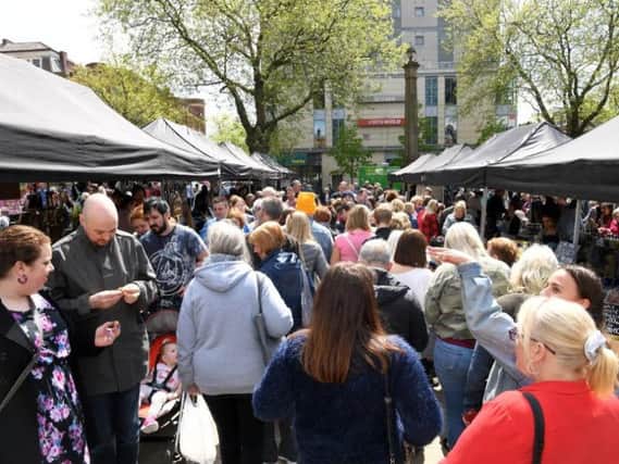 The first Makers Market on Preston's Flag Market