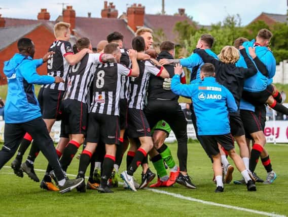 Chorley FC boss Jamie Vermiglio is hopeful for more scenes like this tomorrow. Photo credit: Stefan Willoughby