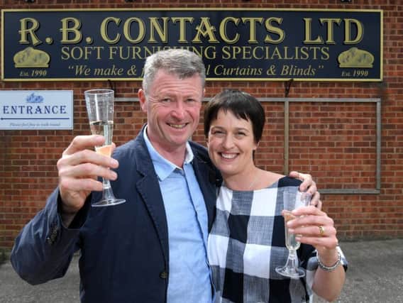 Former owners Robin and Mandy Bamford, who have left RB Contacts Ltd after 30 years with the company now trading under the name Brinscall Interiors