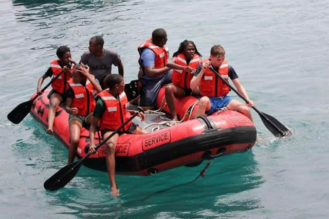 Cadets worked with the Barbados Coast Guard on training exercises.