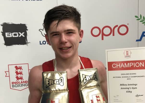 Mikey Jennings after victory at the EBN Schools' Championships