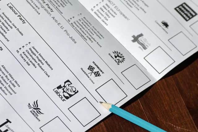 A 2014 ballot paper shows how candidates are listed
