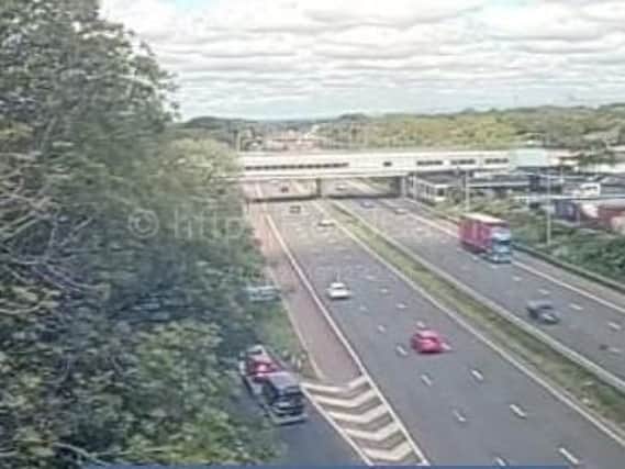 A lane has been closed on the M6 northbound this afternoon after a vehicle broke down on the northbound slip road at Standish.