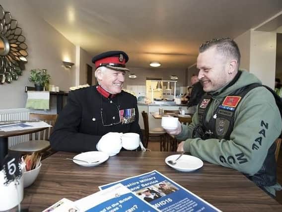Opening of the Veteran's Cafe at Rococco Coffee Lounge on Chapel Brow in Leyland
