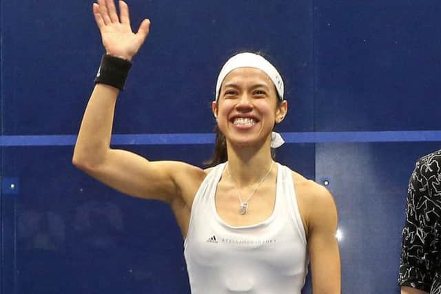 Nicol David waves goodbye to the crowd after her final match