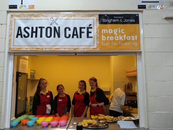The Ashton Cafe is run by pupils