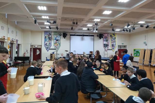 Pupils at Ashton Community Science College get a healthy start to the day