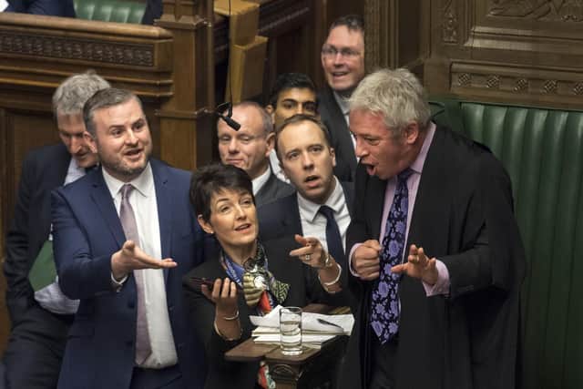 John Bercow, right, in the House of Commons (UK Parliament/Mark Duffy/PA Wire)