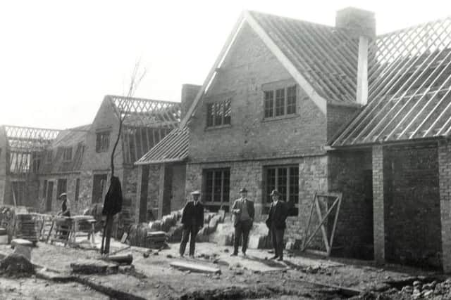 Construction underway on Haig Avenue, in Westfield War Memorial Village