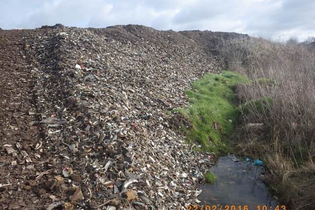 Waste dumped illegally in Farington Business Park, Carr Lane, Leyland, by father and son William and Ben Wheale