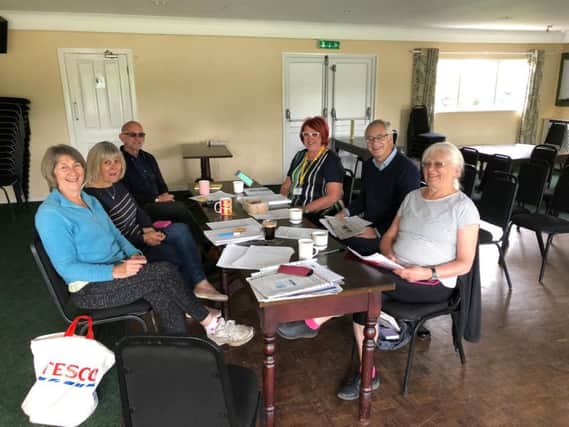 Members of the new U3A. Ann Furlong (blue top first on left) is leading this venture.  Also in the picture is Jackie Owen who is from the NW regional U3A committee