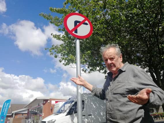 Gerry Downs wants to know why drivers find this sign so difficult to obey