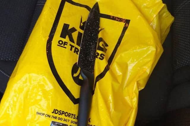 This knife was found in a vehicle involved in a crash in Miller Road, Ribbleton at around 8pm yesterday (June 6)
