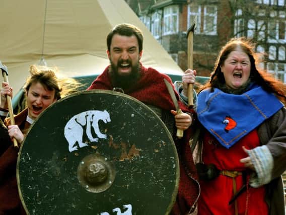 The Jorvik Viking Centre from York is behind the event