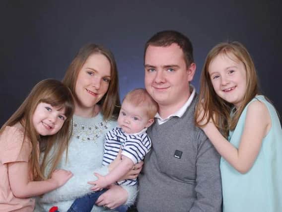 Sadie Wright with her husband Kris and three children, Hope, Alyssia and Ollie