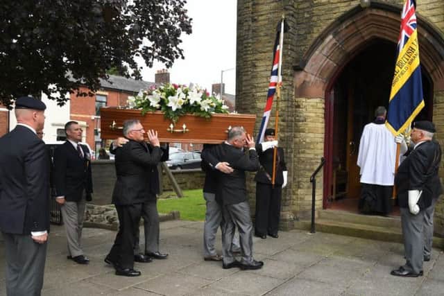 Members of Bamber Bridge British Legion were in attendance to pay their respects to fellow veteran Connie Sharples.