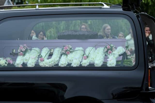 Sadie Wright's funeral flowers
