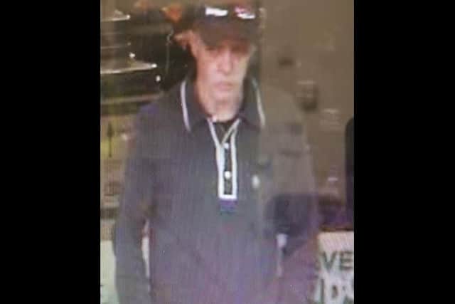 The man police want to speak to in connection with a burglary in May.