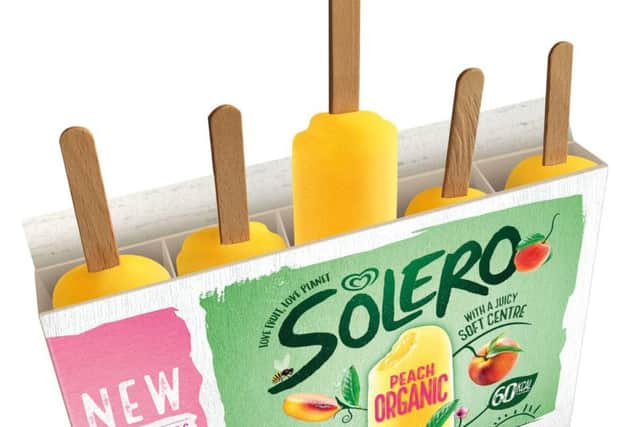 Solero organic peach ice lollies