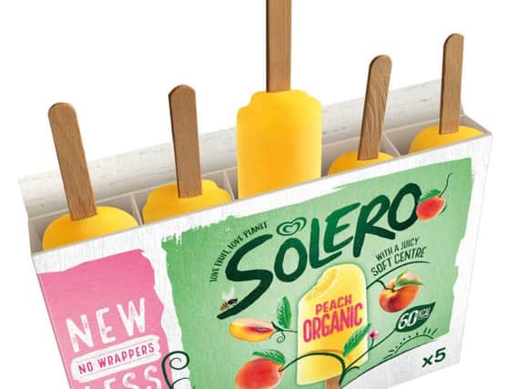 Solero organic peach ice lollies