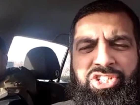 The hackney carriage driver filmed the controversial video whilst driving around the Moor Park area of Preston in December 2018