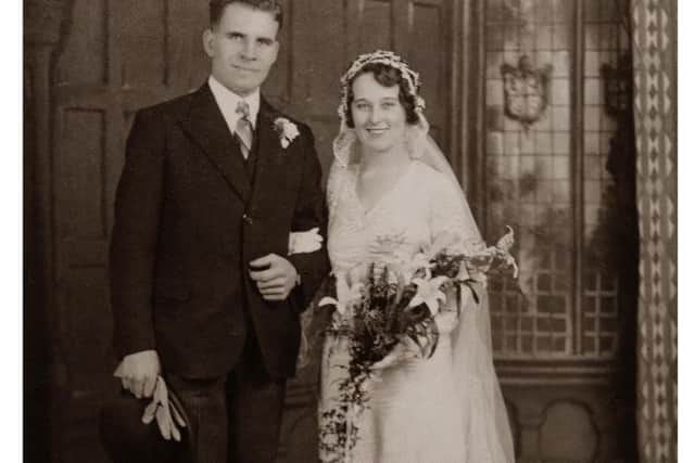 Leonard Roderick Jones and Grace Jones on their wedding day in 1933