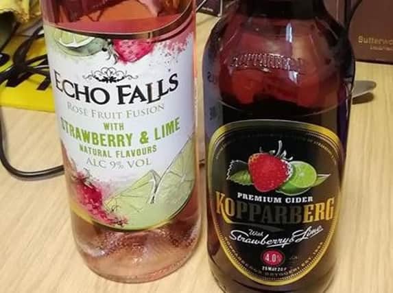 Alcohol sold to children. Picture by Preston police