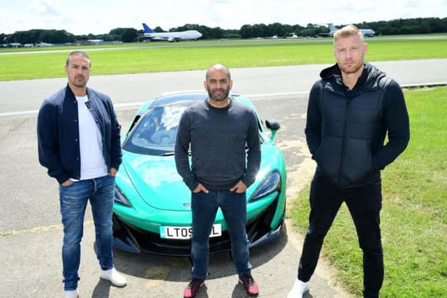 Paddy McGuinness, Chris Harris and Freddie Flintoff