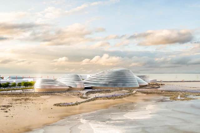 An artists impression of the Eden Project proposed for Morecambe in Lancashire. Pic: Grimshaw Architects