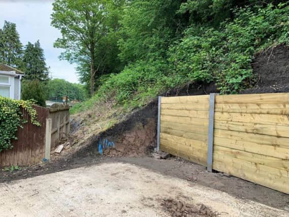 Residents with concerns about the new retaining wall are advised to contact the HSE