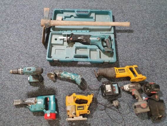 These tools were discovered after a stolen car was recovered in Preston last night (June 19)