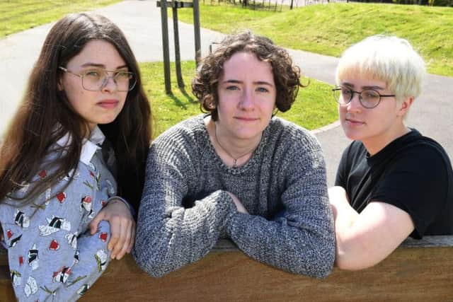 Tyla McHugh, Isobel Deady, and Ellie Kinloch, have all been banned from attending the end of Year 11 prom (JPIMedia)