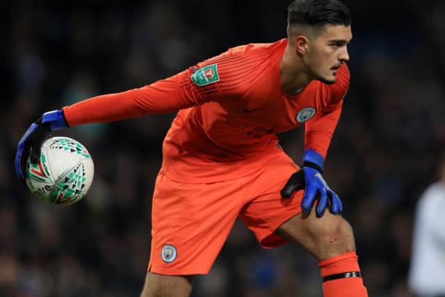 Manchester City goalkeeper Arijanet Muric