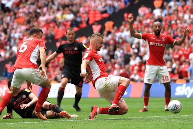 Patrick Bauer's last touch in a Charlton shirt was scoring the winner at Wembley